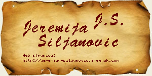 Jeremija Siljanović vizit kartica